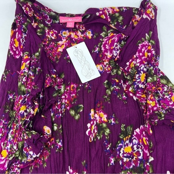 Woman Within Pink Floral Sleeveless Maxi Dress with Crochet Sweater Size 4X NWT - Picture 8 of 15